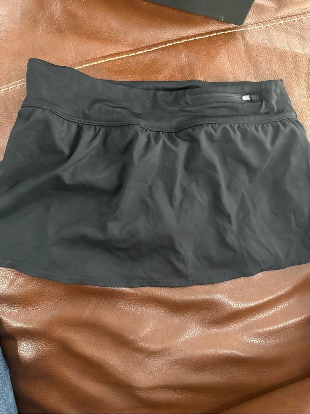 Nike Black Women's Swim Skort with White Swoosh